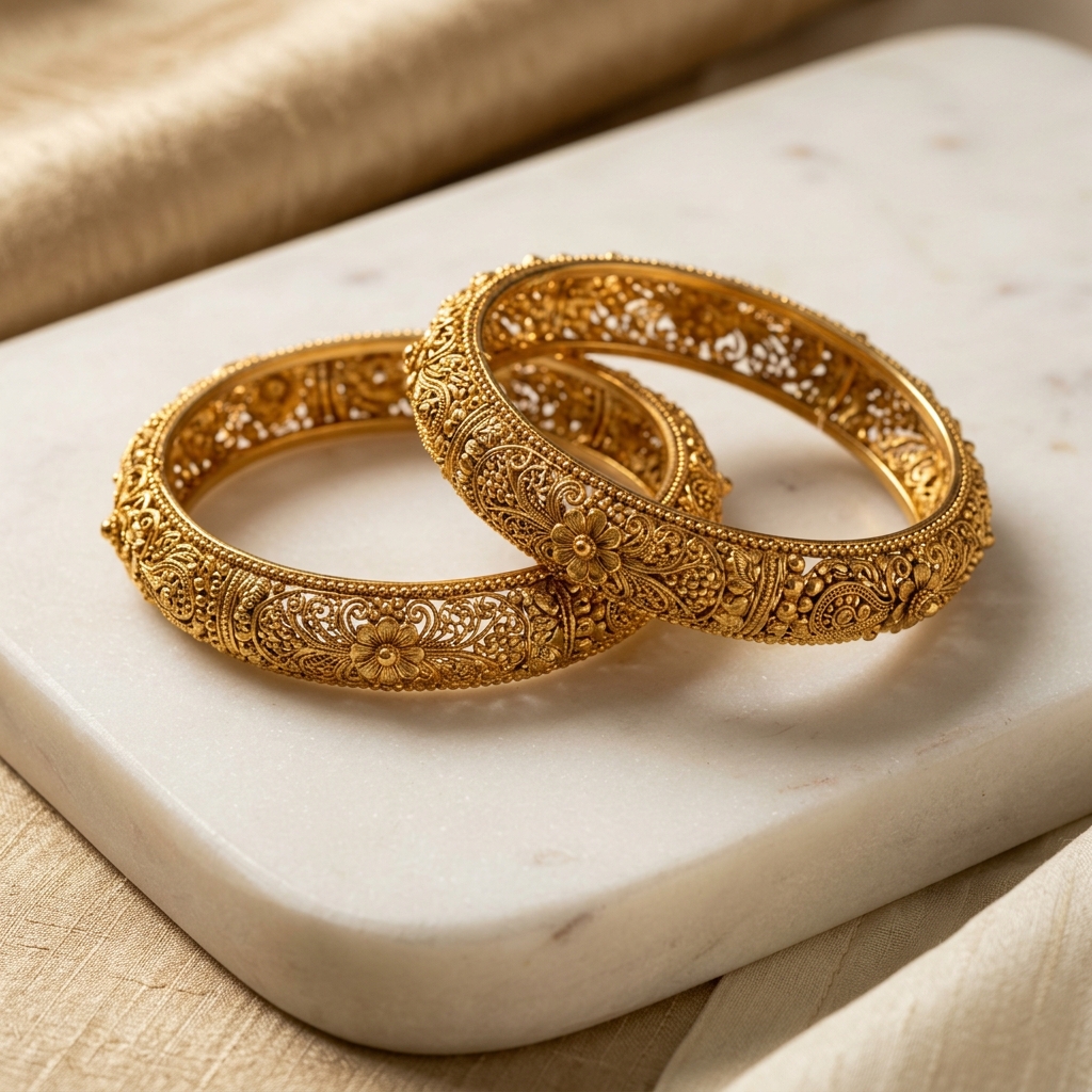 Traditional Kerala 22K Gold Bangles