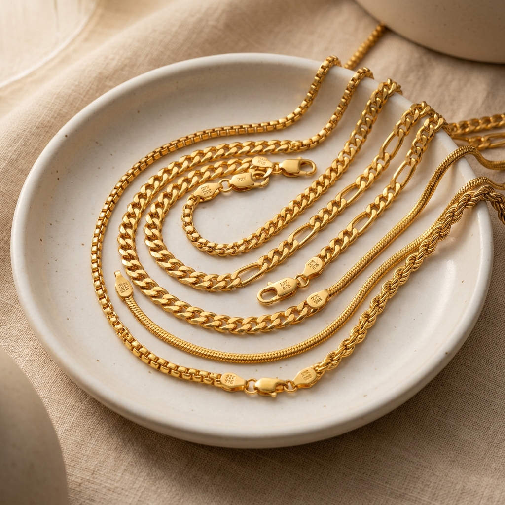 BIS 916 Hallmarked Gold Chains
